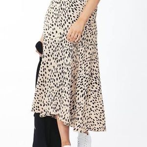 Decjuba Leopard Silk Skirt L